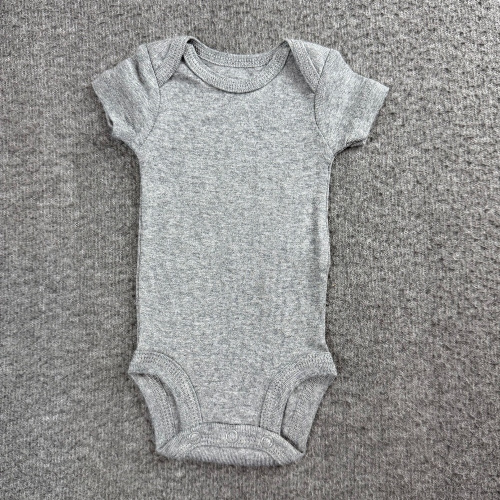 Simple Joys by Carters Bodysuit Kids Preemie Gray‎ Short Sleeve Cotton Ribbed